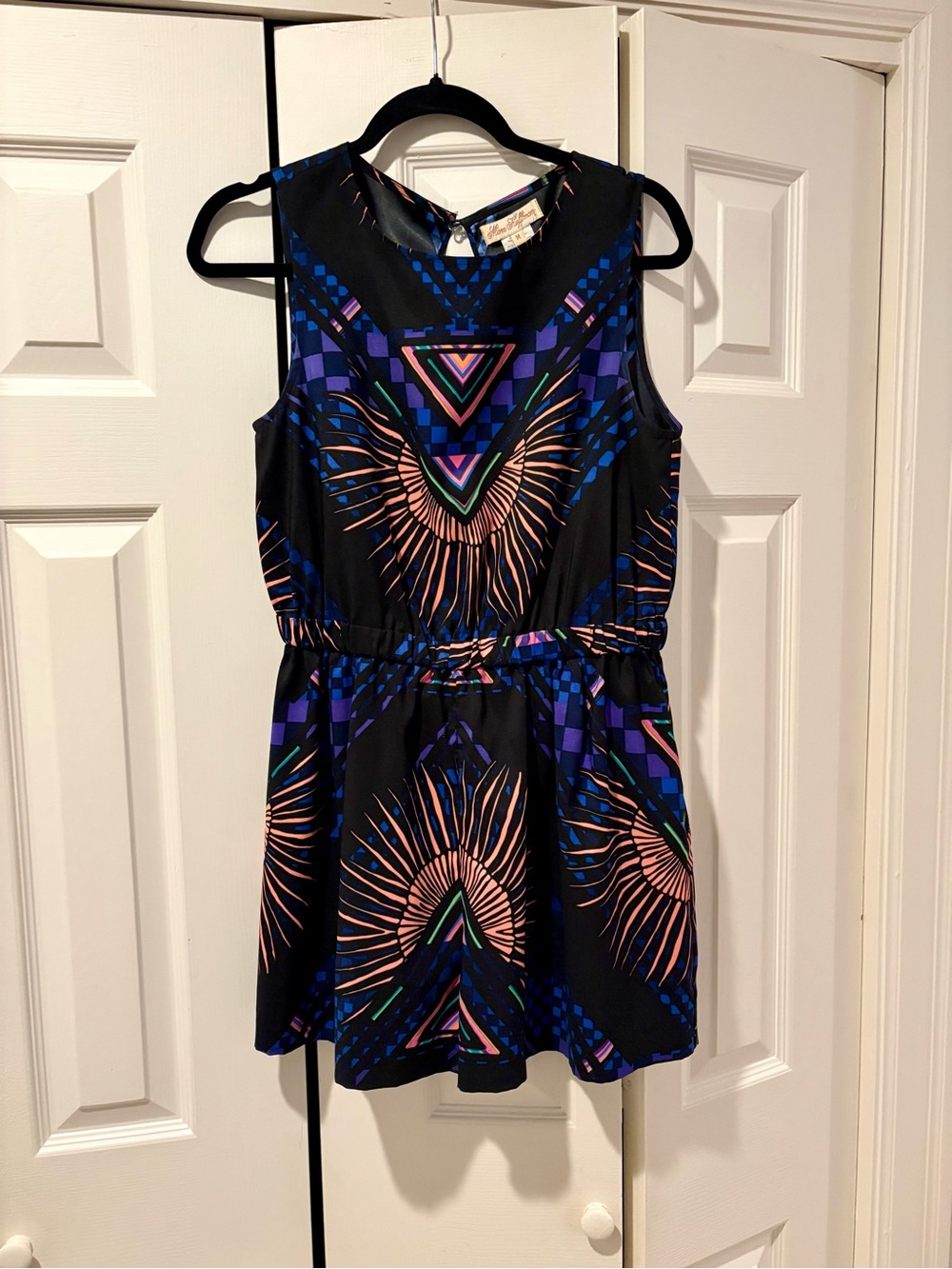 Mara Hoffman Black Rainbow Palm Romper